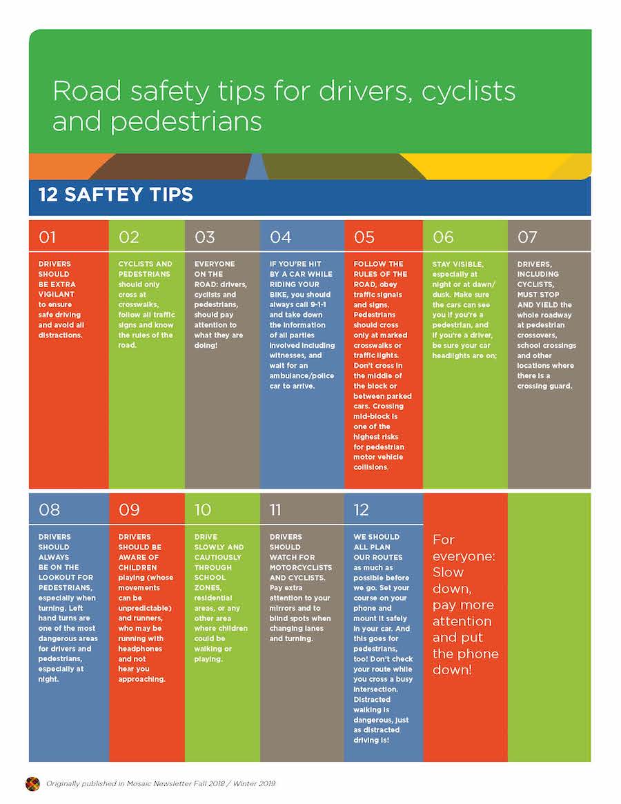Road Safety for cyclists and pedestrians