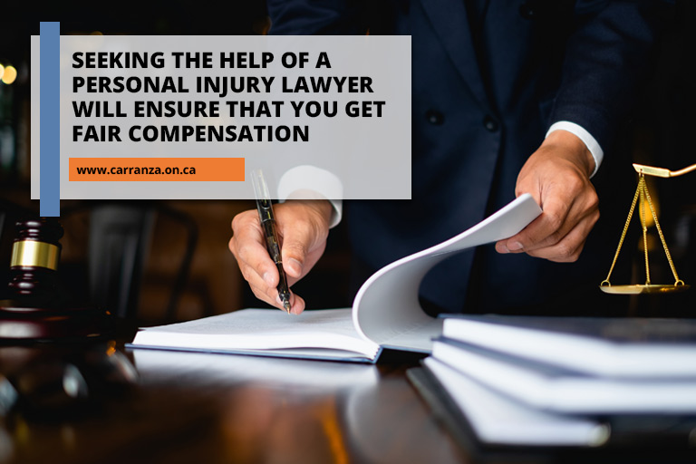 Seeking the help of a personal injury lawyer will ensure that you get fair compensation